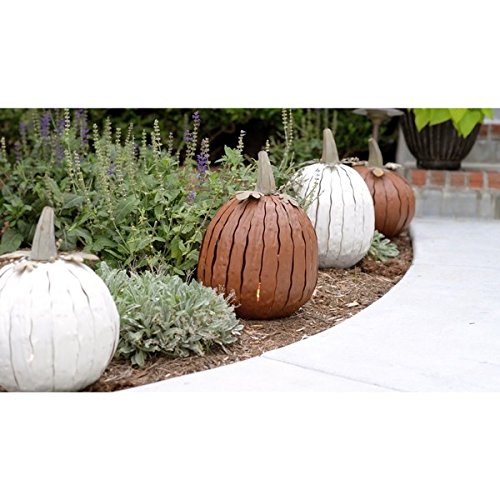 Desert Steel White Tall Pumpkin Luminary #TOP4
