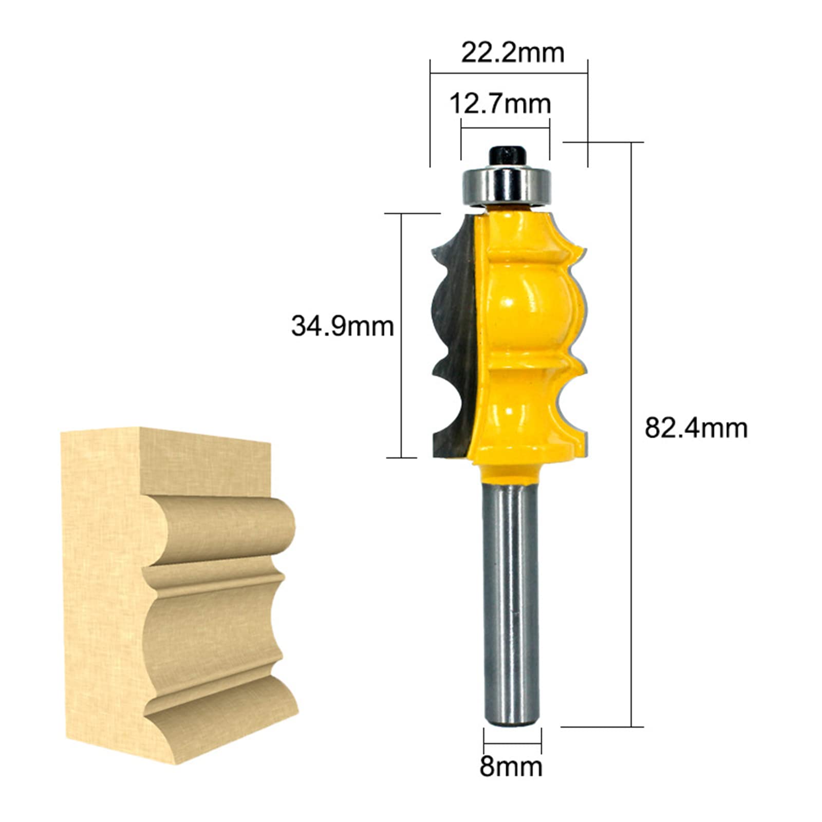 Juego de brocas de 8 mm, fresa de madera, fresas, caja de madera
