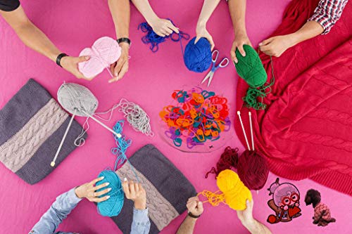 Meikeer 240 Pieces Knitting Crochet Locking Stitch Markers Stitch Needle Clip Counter 10 Colors (Color Ship Randomly)