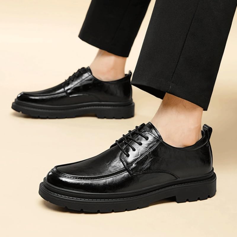 Men Oxford Office Leather Dress Shoes Business Lace Up Classic Loafers Tuxedo Comfortable Wedding Formal Fashion Party Footwear Shoes2