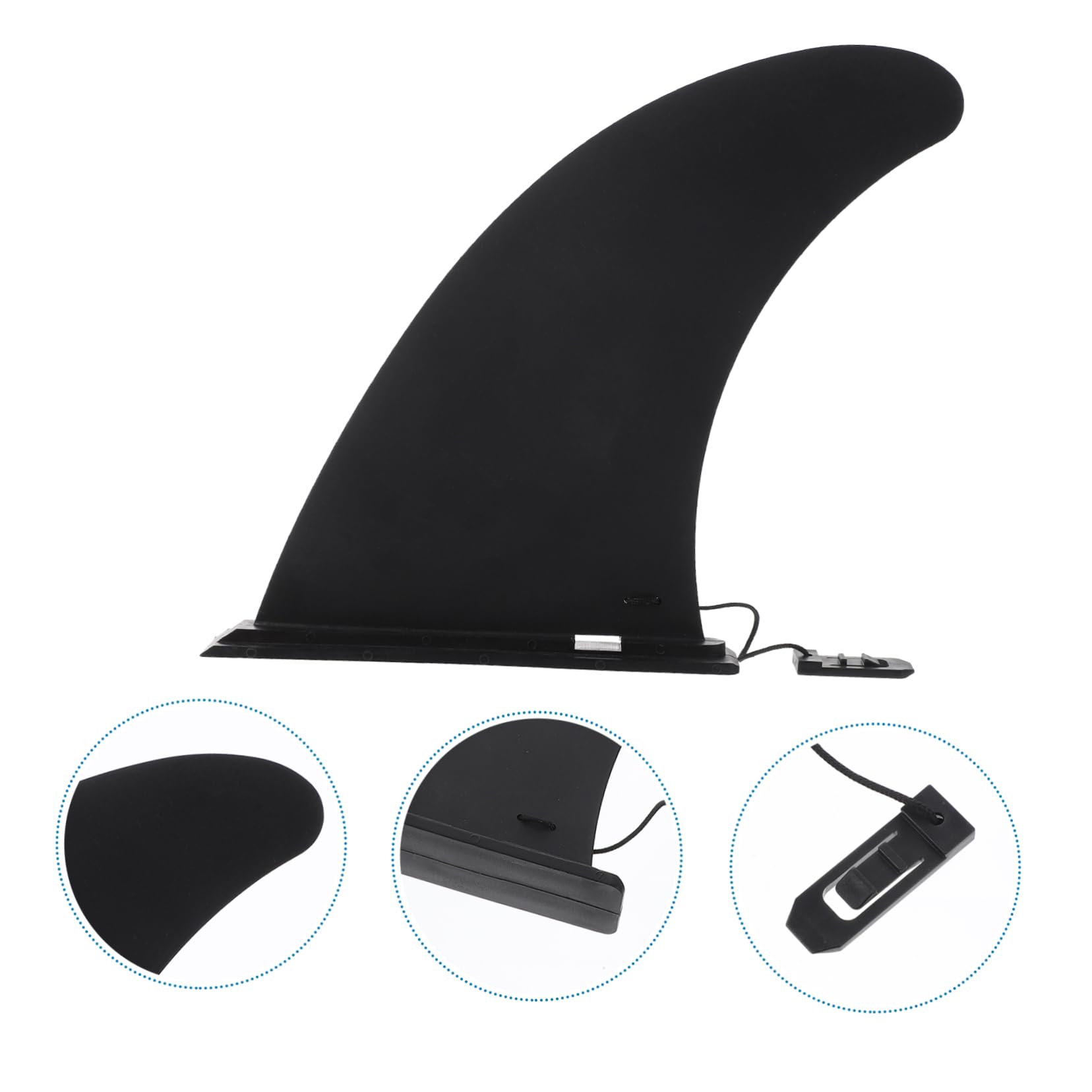 Aleta de Tabla de Surf de Nailon Clip, Paquete de 3 | Diseño Reforzado, para Surfboard, Negro, Cerrados y Rápidos, Sujeción Estable, Uso Deportivo