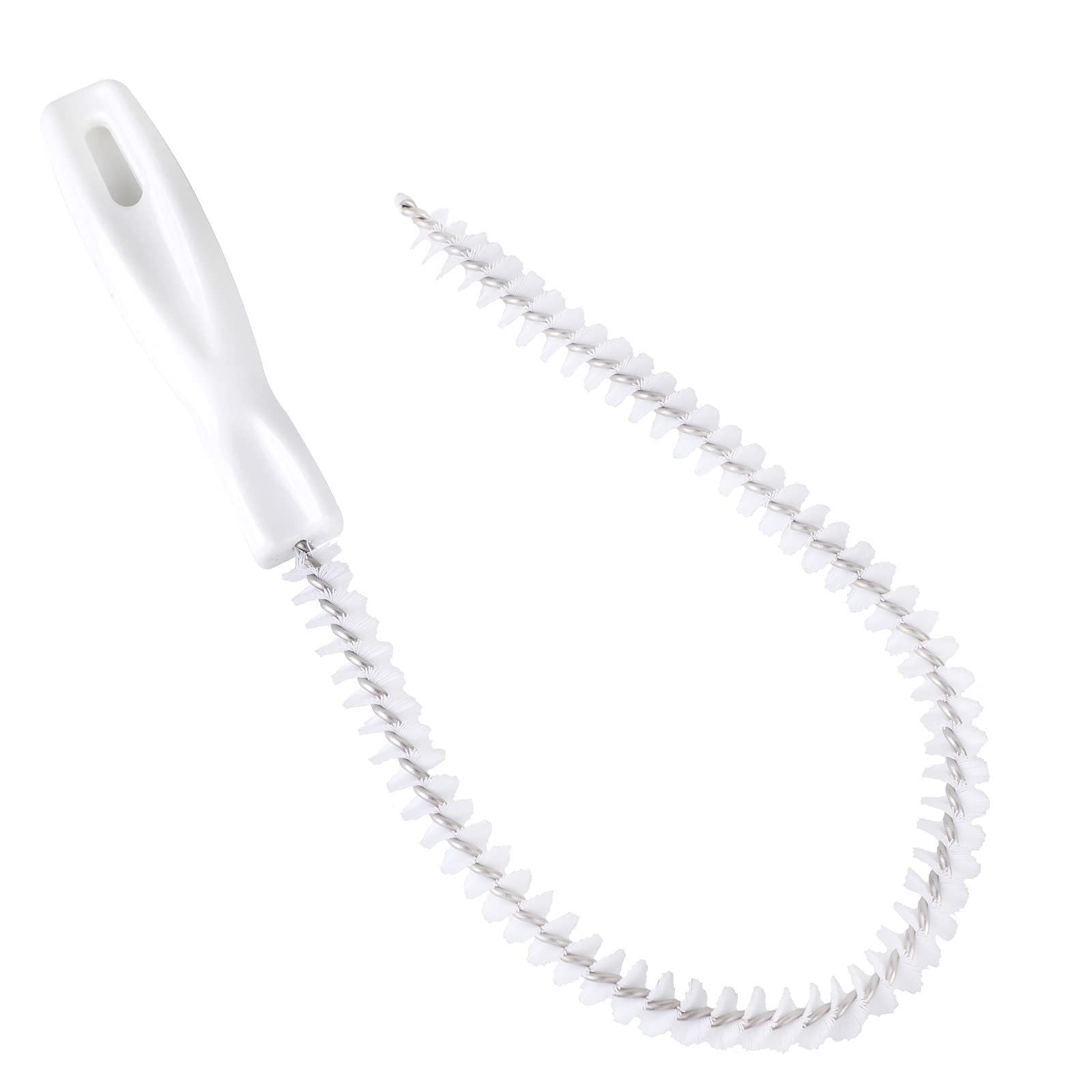 Pufeuoo White Flexible Sink Cleaning Brush Pipe Cleaning Brush 45Cm Waterpipe Drain Dredge Tool Sink Hair Remover Tool Drain Unblocker Tools For Sink, Bath, Radiator And Bottle