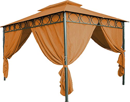 Spetebo Ersatzdach für Pavillon Cape Town 4x3 in Terracotta - Pavillondach wasserdicht - PVC Beschichtung