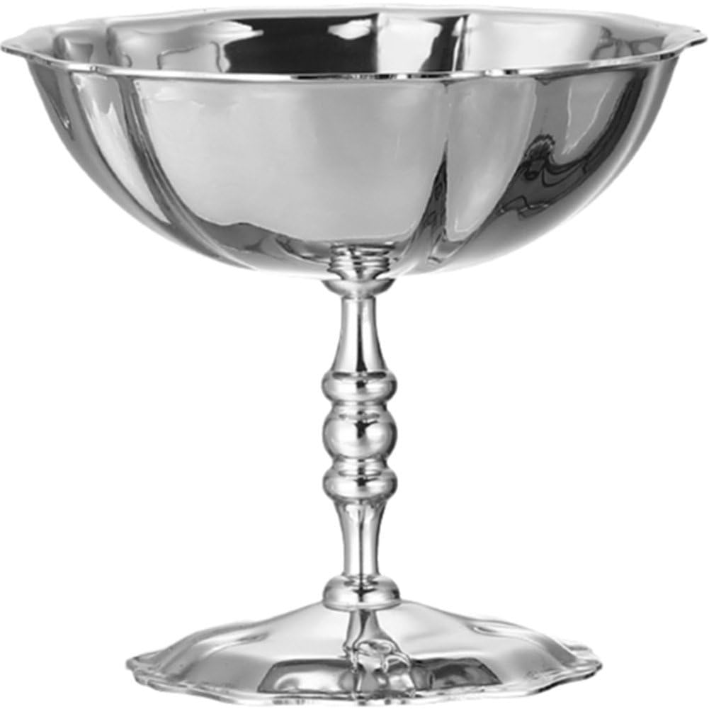 Baokuan Ice Cream Cup, Stainless Steel Serving Dessert Bowls Cups Sauce Bowls Mini Round Footed Yogurt Snack Candy Cups for Salad Fruit Pudding Christmas Party