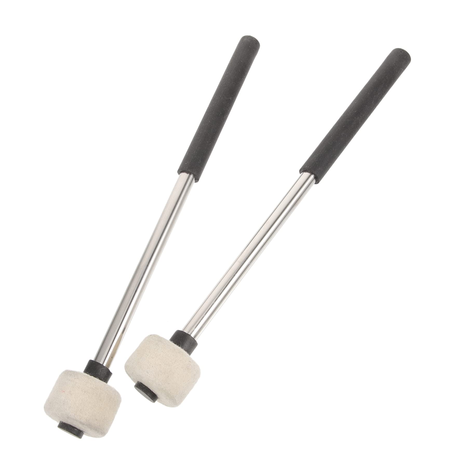 Toyvian 6 szt. pałeczki perkusyjne do małych bębnów, pałeczki do perkusji z filcu, do instrumentów muzycznych, pętli, pałeczki bębnowe, akcesoria, dla dzieci, stal nierdzewna