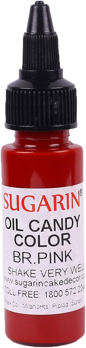 SUGARIN Oil Candy Color for White Chocolate & Oil Based Products | Brilliant Pink | 30ml
