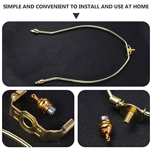 Mobestech 2Pcs Lâmpada de 11 Polegadas Suporte de Harpa Abajur Abajur Lâmpada de Liga de Harpa Placa