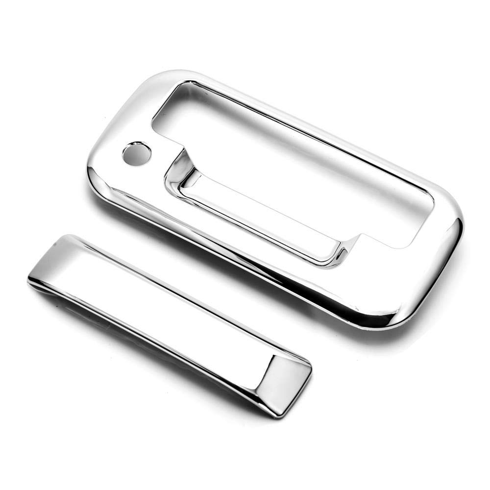 LJ INTERNATIONAL Quality Accessories Chrome Plated Tailgate Covers Compatible with Compatible with F150+250+350+Explorer+Lincoln Mark LT