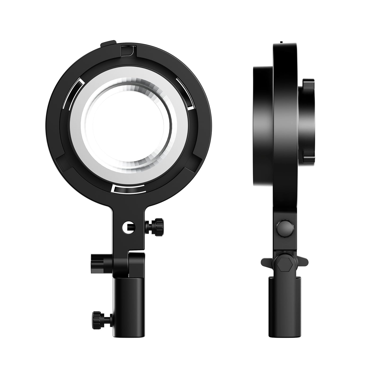 GVM Adaptateur de montage Bowens pour PD60B PD60C PL60B PL60C, version mise à jour différents angles de support pour tous les accessoires de montage Bowens, tels que Softbox, Barndoor, lentille de