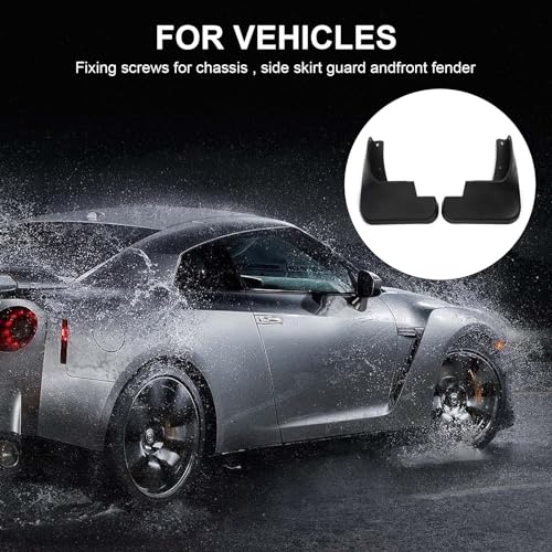 50 Stück Blechschrauben 4,8 x 16 mm Karosserieschrauben Selbstschneidend Manganstahl Schwarze Screws Set Flachkopf für Karosserie Auto Schutzbleche Stoßstange Radbögen Gitter Fahrgestell