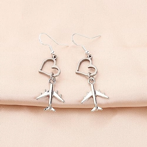 Airplane Earring Aircraft Aviation Gift for Stewardess, Flight Attendant, Traveler and Airplane Lover Jewelry2