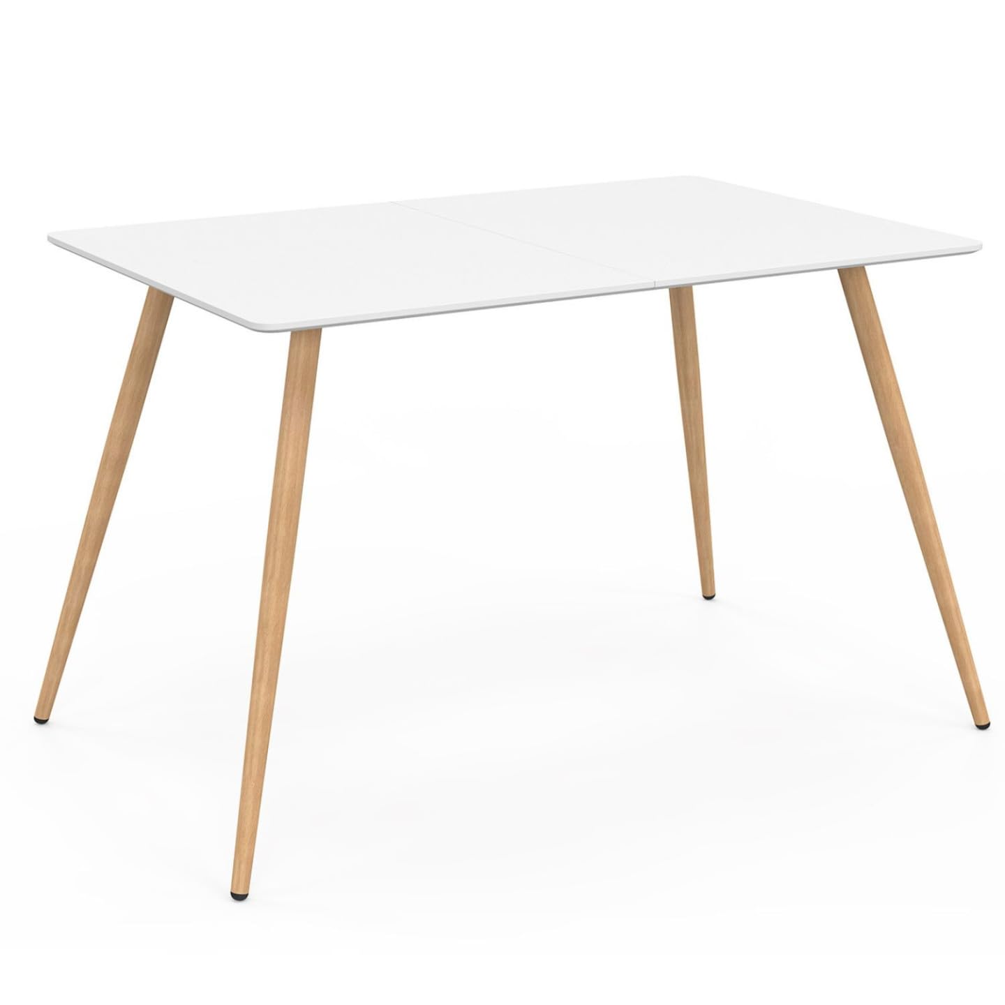 IDMarket - Tavolo da pranzo scandinavo per 6 persone bianco 120 cm SARA