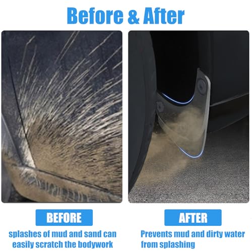 Image of Car Mud Flaps Splash Guards Fenders for Tesla Model 3 2024 Highland Mudflaps Protector Exterior Accessories 4 Pack