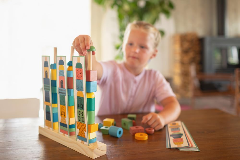 BS Toys GA370 wieże stos, wielokolorowe
