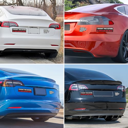 Image of 2Pack Anti E-lon Bumper Stickers - I Bought This Before We Knew Elon was Crazy - Before Elon Went Crazy - Waterproof Window Bumper Stickers for Cars, Perfect Funny Gift Accessory for Te-SLA Owners