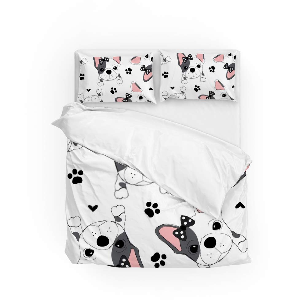 Parure de lit carlin 3 pièces pour chambre d'enfant ou d'adulte, linge de lit doux et cosy