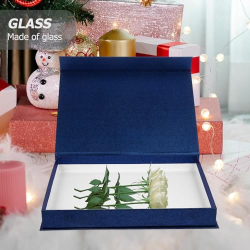 Boîte présent rigide et élégante bleue 30 cm pour la valorisation de bijoux et cosmétiques