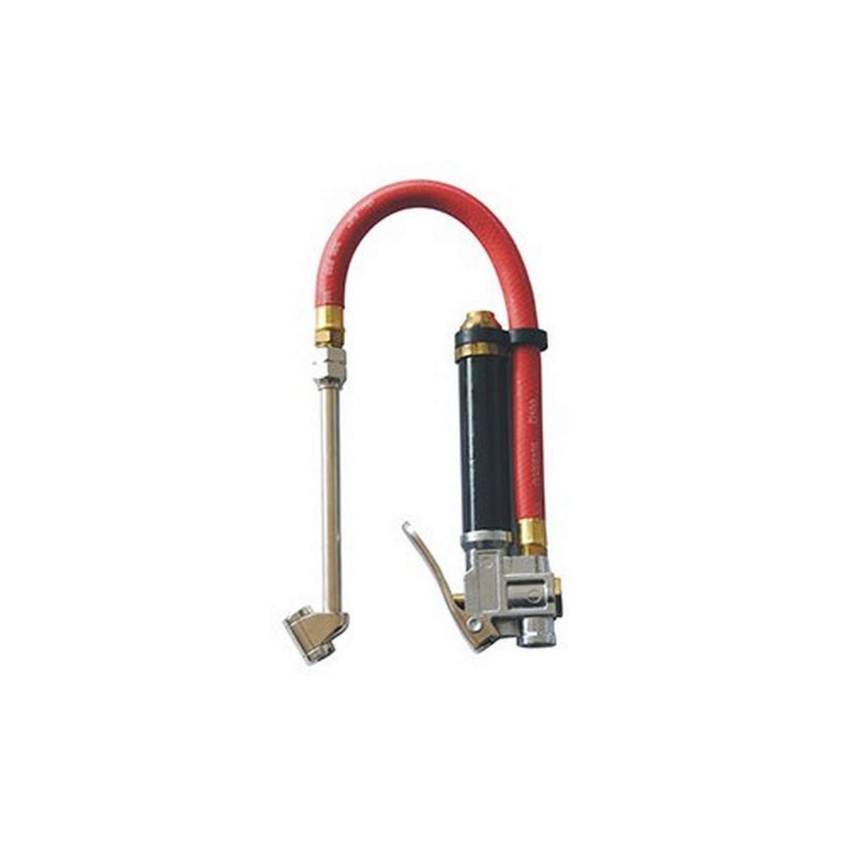 MIDWEST CONTROLSTG-02 1/4" FPT Inflator with Dual Foot Air Chuck and Solid Brass Gauge Bar, 2 psi Increments, 10-120 psi, 12" Hose