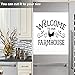 Dishwasher Magnet Cover Front Door Welcome to Our Farmhouse Decorative Refrigerator Covers Magnetic Sheet Sticker Black Rooster Chicken Wash Machine Fridge Panel Decal for Kitchen Appliance 23x26 in