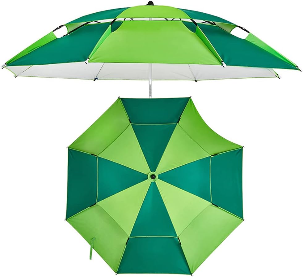 6.6ft Outdoor Patio Umbrella with air-Vent and Tilt Aluminum Pole,for Garden Patio Beach Pool, Waterproof Fishing Umbrella with Grass Anchor and Carry Bag (A 2.0m/6.6ft)