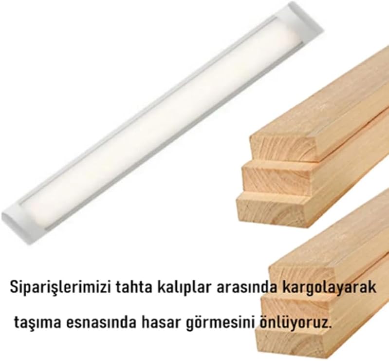 120 Cm 40 Watt Yatay Led Bant Armatür-Trafolu Beyaz ışık-1-2-4-5-8-10-20-40 ADETTİR (BEYAZ-1 ADET) [Enerji Sınıfı F]
