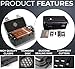 Mantello Cigars Travel Cigar Humidor Case - Cigar Case with 2 Ring, V-Cut & Punch Cutters - Waterproof & Airtight - Accessories Cigar Gifts for Men (5 Piece Set)