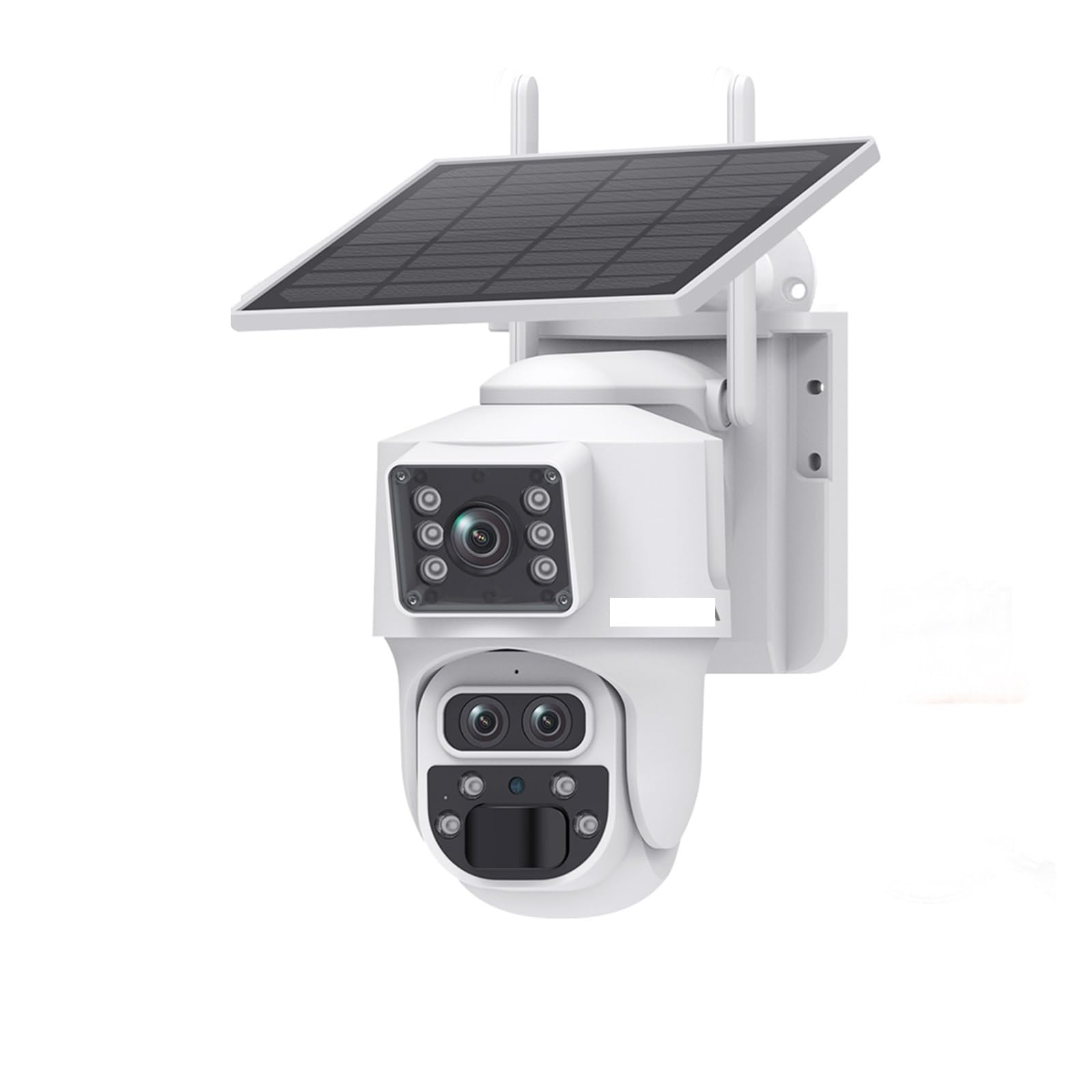 Oshpmbdlyfj Khaki 12Mp 6K 15X Zoom Solar Camera 4G Dual Screen Outdoor Three Lens 7800Mah Battery Camera Pir Detection Auto Tracking Cctv(Khaki)