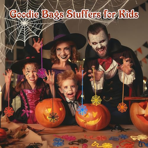 24 Pcs Sticky Spider Web Hands,Halloween Party Favors,Goodie Bag Fillers | Halloween Toys Bulk 24 Sticky Spider Web Hands, Halloween Favors for Kids, Goodie Bag Stuffers, Prizes & Halloween Gifts - image 7