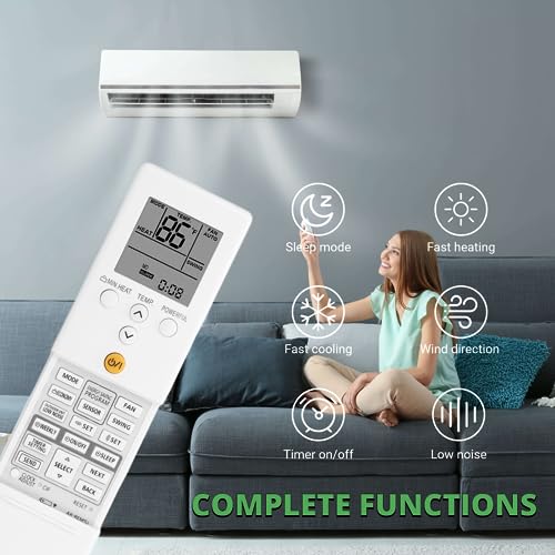 Télécommande de Climatiseur pour Contrôleur de Climatisation Affiche Fahrenheit et Celsius, Télécommande de Remplacement Anti-poussière à Coque Coulissante pour AR Télécommande de Climatiseur pour Contrôleur de Climatisation Affiche Fahrenheit et Celsius, Télécommande de Remplacement Anti-poussière à Coque Coulissante pour AR