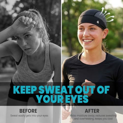 Image of YANIKY Skull Caps for Men, Breathable Mesh Helmet Liner Sport Cooling Skull Caps for Women Sweat Cap Lightweight Cycling Cap
