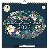 Boxclever Press 12-monatiger Familienplaner Kalender 2023 Kalender 2023 Wandkalender mit 6 Spalten. Wandkalender 2023 von Jan. 23 - Dez. 23. Familienkalender 2023 mit Listen, Tasche & Stickern