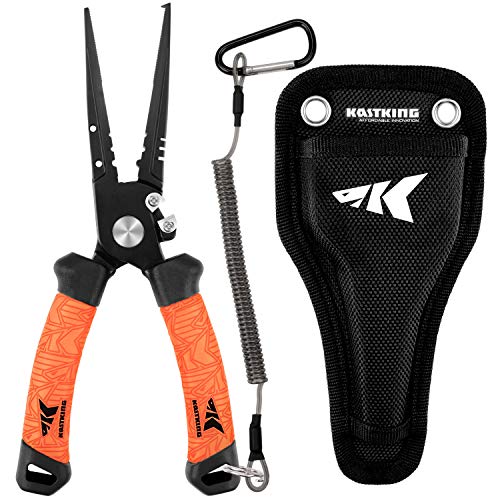 KastKing Speed Demon Pro Fishing Pliers, Split Ring Nose, 8.5 Inch