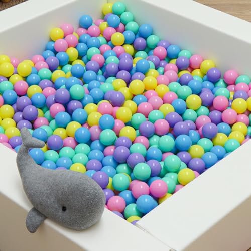 LittleTom Ab Null: 50 Bunte Bälle für Bällebad Baby Spielbälle 5,5cm - Indoor Outdoor Spielzeug für Spielzelt Spieltunnel Bällebad Kinder Plastikbälle Klein - Babyspielzeug Bällchenbad für Babys