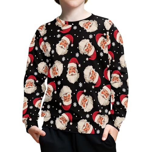 Kids Fall Sweatshirt Holiday Funny Printed Long Sleeve Crewneck Sweatshirt3