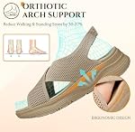 Womens Orthopedic Sandals Arch Support Ultra lightweight Plantar Fasciitis Shoes Summer Athletic Walking Sandals