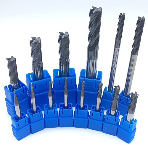 End Mill 1Pcs HRC50 4 Flute 1-12 End Mill Flat Bottom Four Blade CNC Lathe Tungsten Steel Solide Carbide Endmills - (Angle: 10.0X75LMM)