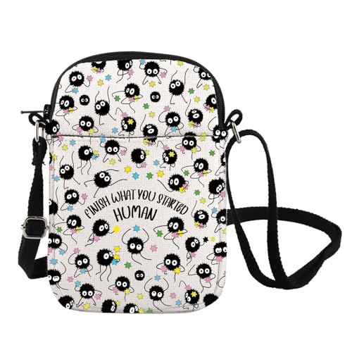 Sac à bandoulière avec boules de suie : cadeau idéal pour amateurs d'anime