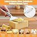 Manual Cheese Slicer, Stainless Steel Cheese Slicer for All Types of Cheese Vegetables Portable Kitchen Cooking Utensil (Silver)