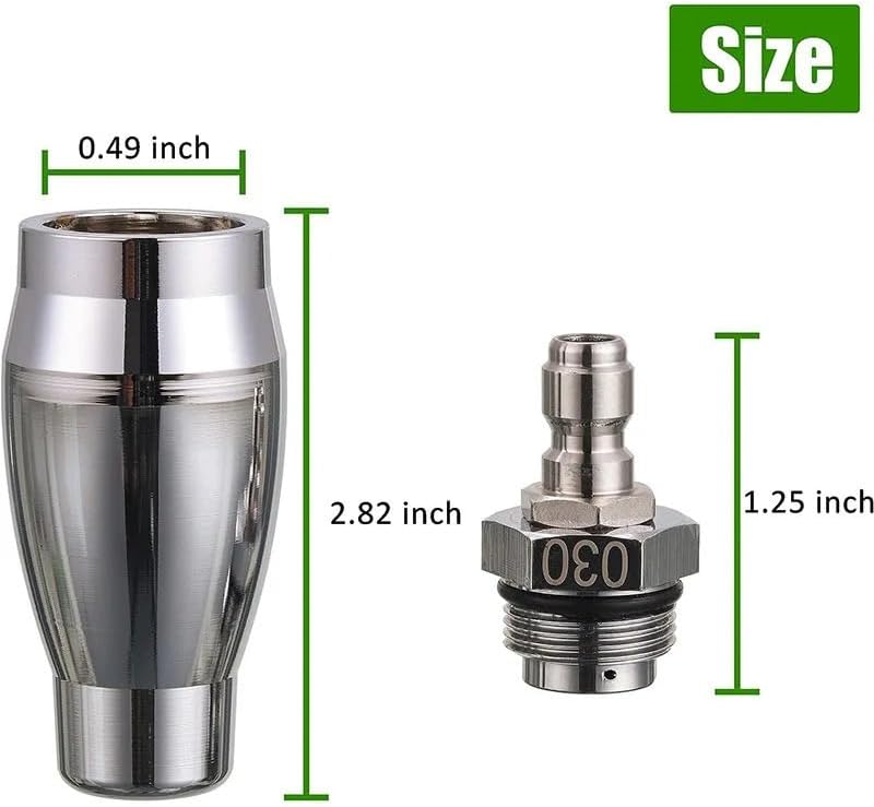 Stainless Steel Ceramic Core Lotus Rotating Nozzle Electroplated 4000psi Car Washing Machine High-Pressure Accessories(Spray 7nozzle)