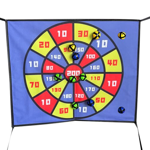 Diana para Dardos,Juego De Lanzamiento con Pelotas Adhesivas - Actividades Recreativas Deportivas con 10 Pelotas Adhesivas para Toda La Familia En Jardín E Interior