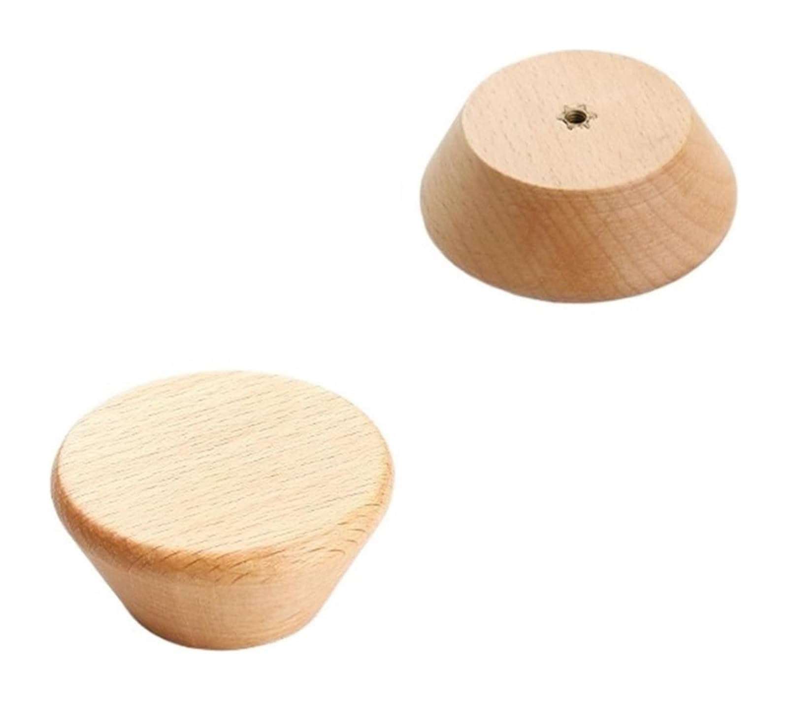 Opeximatun 8pcs Wooden Cabinet Drawer Knob Single Hole 45x20x45mm(A)