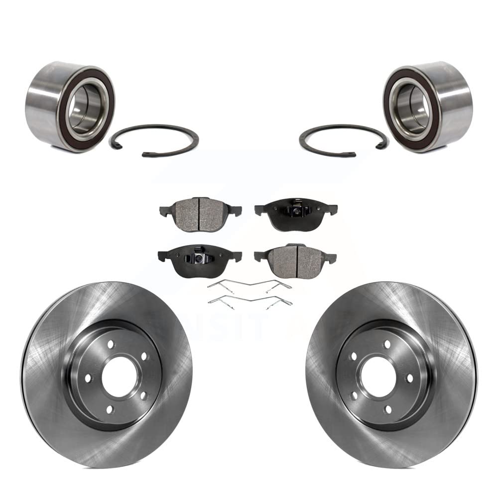 Front Wheel Bearing With Disc Brake Rotors And Ceramic Pads Kit For Ford Escape C-Max KBB-100298
