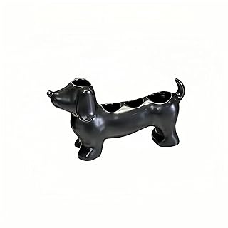 Dachshund Toothbrush Holder, Ceramic Bathroom Organizer with Toothbrush ...