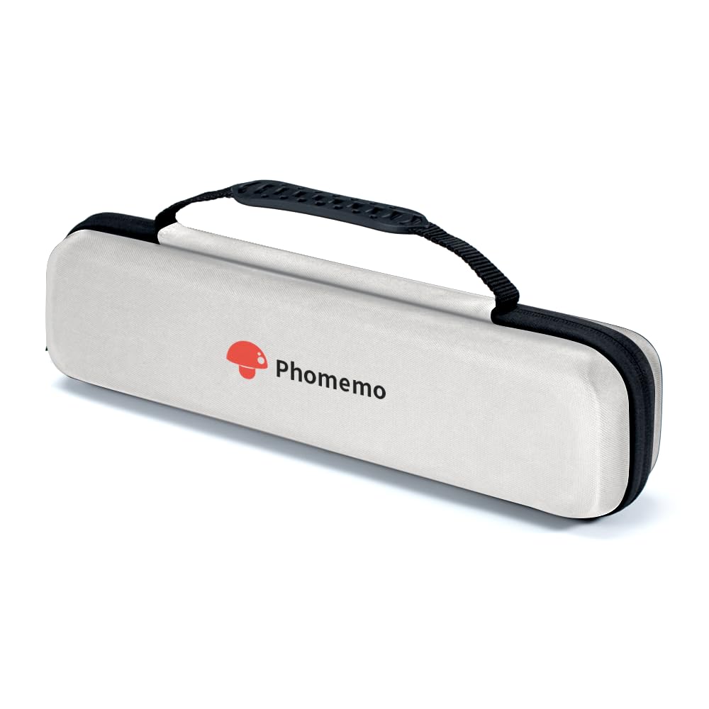 Phomemo M08F Printer White Bag, M08F Portable Bag Lightweight for Travel, Compatible with HPRT MT800/MT800Q, M08F, PJ762/PJ763MFi, Portable Thermal Printer (Box Only)