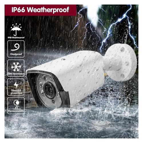 Telecamera Di Videosorveglianza Analogica Hd 4K Con Riconoscimento Facciale For Esterni, Sicurezza Cctv Ahd Bnc 8MP H.265, Monitoraggio 5MP(4K Ahd Camera) - 5