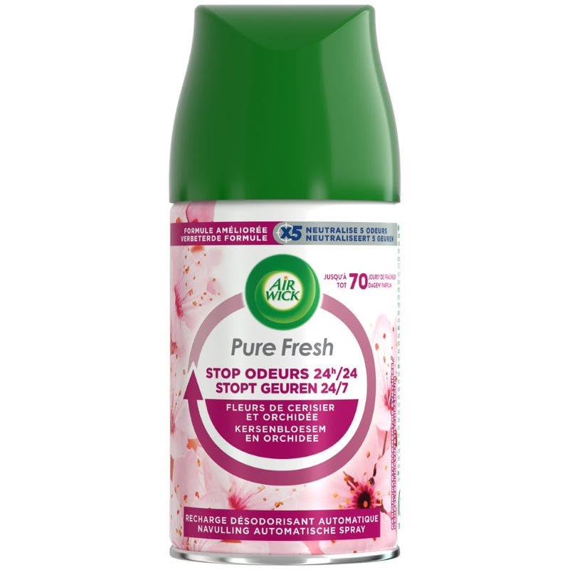 Air Wick Freshmatic Pure Fresh - Recambio para flores de cerezo y orquídea, 4 unidades (4 x 250 ml)