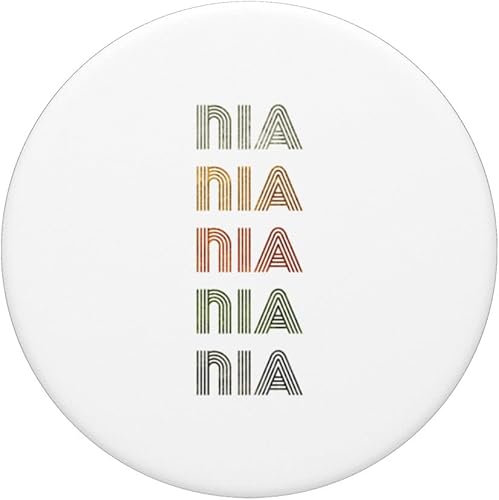 Miniatura 3 de Love Heart Nia Tee GrungeVintage Style Black Nia PopSockets Swappable PopGrip