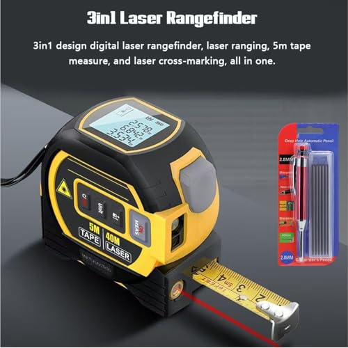 Cinta métrica 3 en 1, 197 ft, pantalla LCD miniatura 2