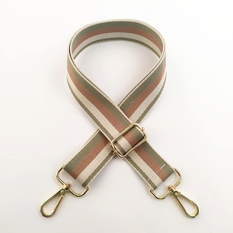 2 Cinghie Regolabili Per Borse Donna - Tracolla 75-130 Cm Con Moschettone, Larghezza 3.8 Cm, Colori Kaki E Bordeaux