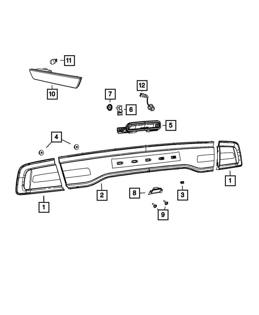 Mopar 57010604AJ LAMP CENTER HIGH MOUNTED STOP